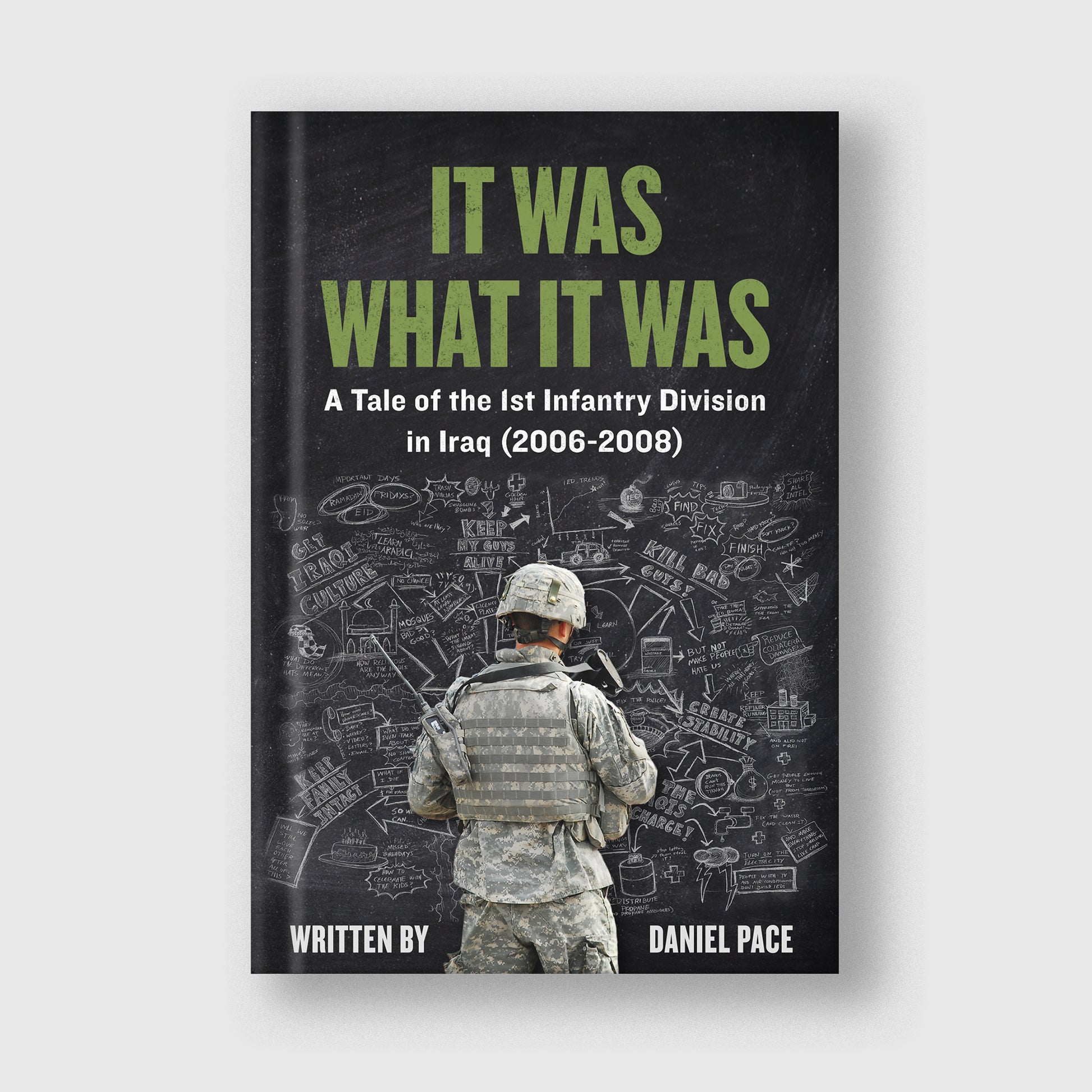 It Was What It Was — Hardcover
It Was What It Was hardcover book cover, firsthand Iraq War memoir by retired Green Beret Dan Pace during the Global War on Terror