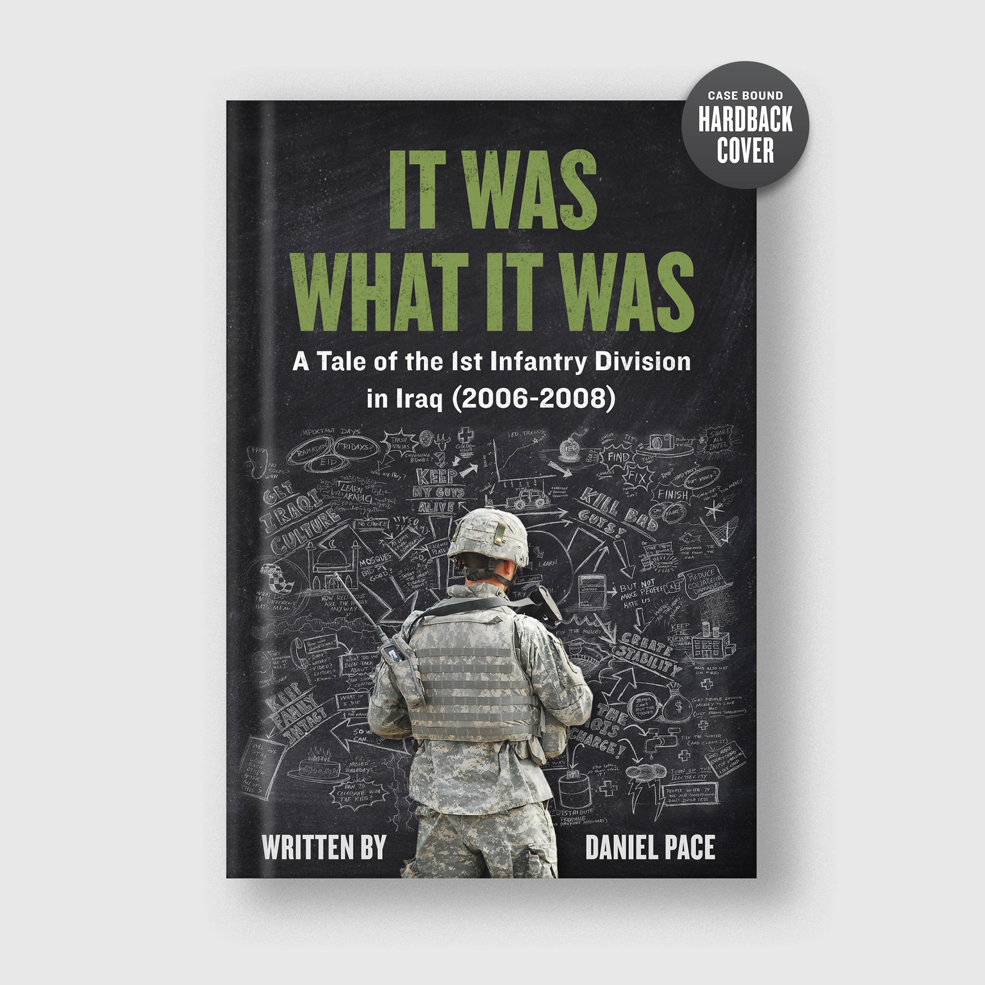 It Was What It Was — Hardcover
It Was What It Was hardcover book cover, firsthand Iraq War memoir by retired Green Beret Dan Pace during the Global War on Terror